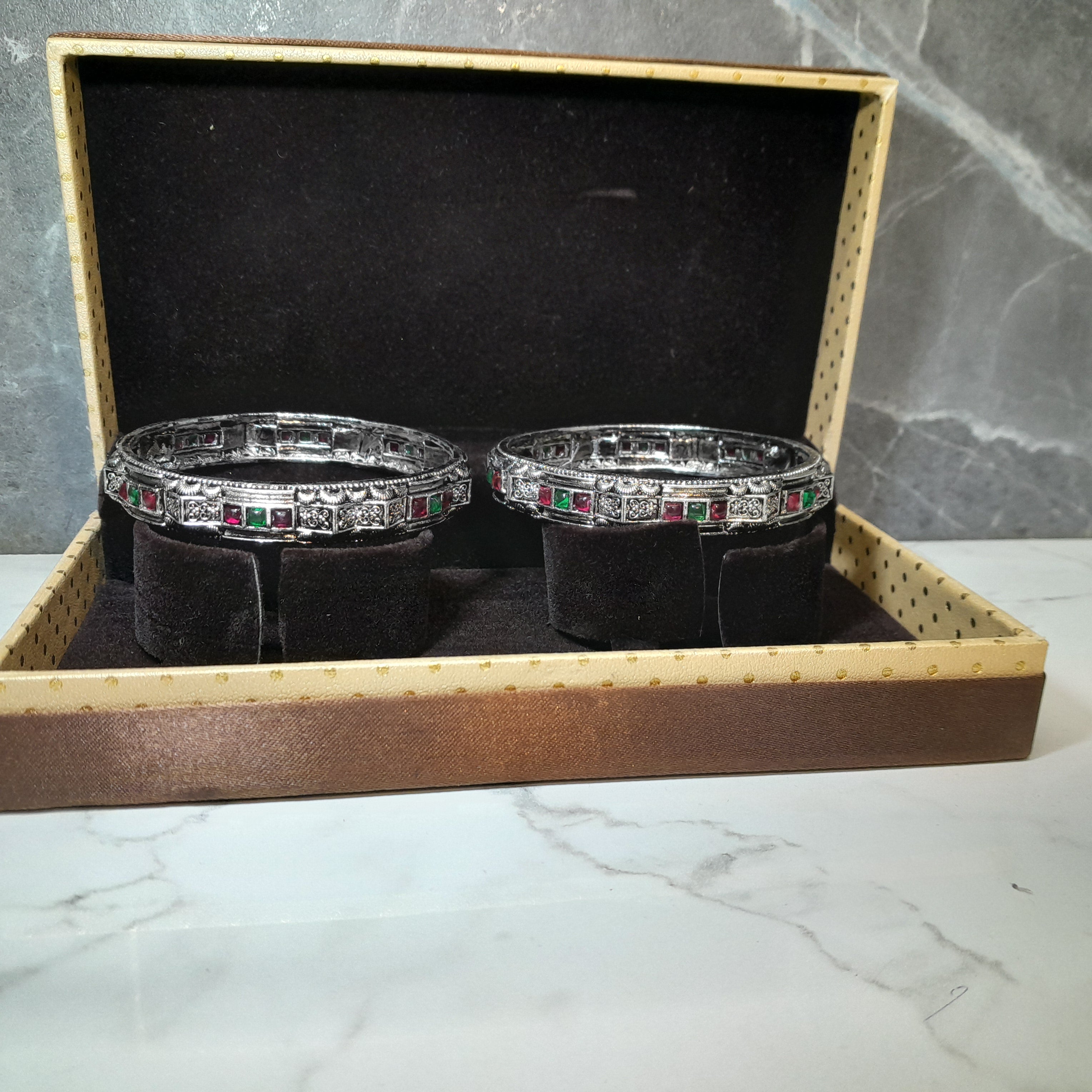 Zyra Bloom Anaya Antique Bangles