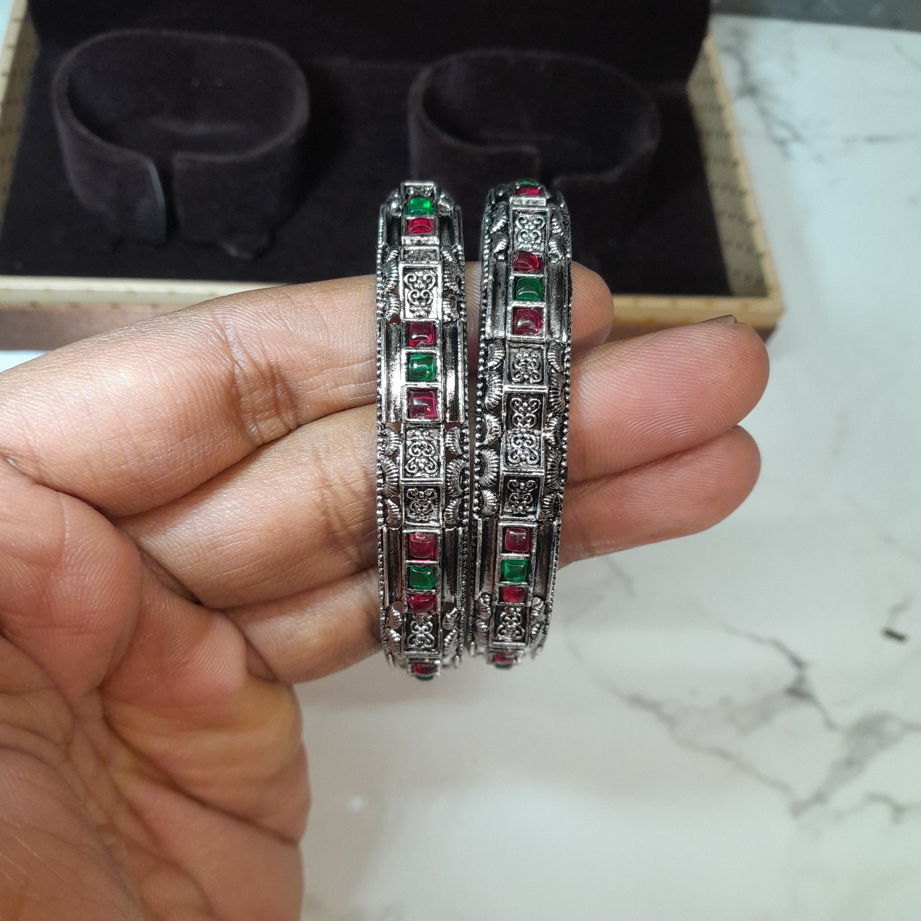 Zyra Bloom Anaya Antique Bangles