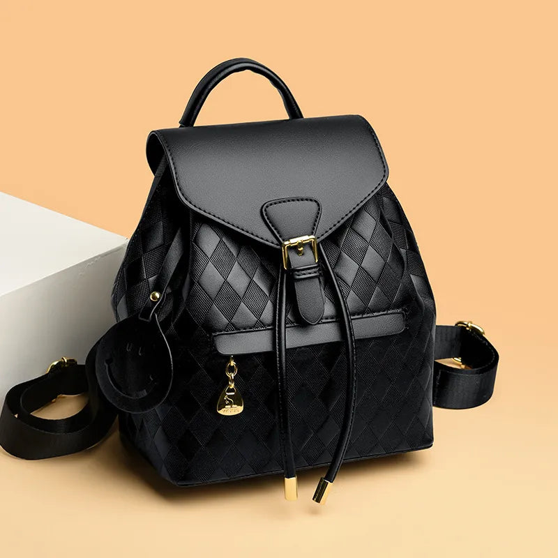Zyra Bloom LuxeWeave Convertible Leather Backpack for Women | Premium Casual Shoulder Bag for Travel, College & Everyday Use