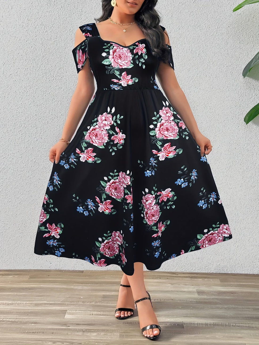 💖 Valentine Day Vacation Print Dress 💖