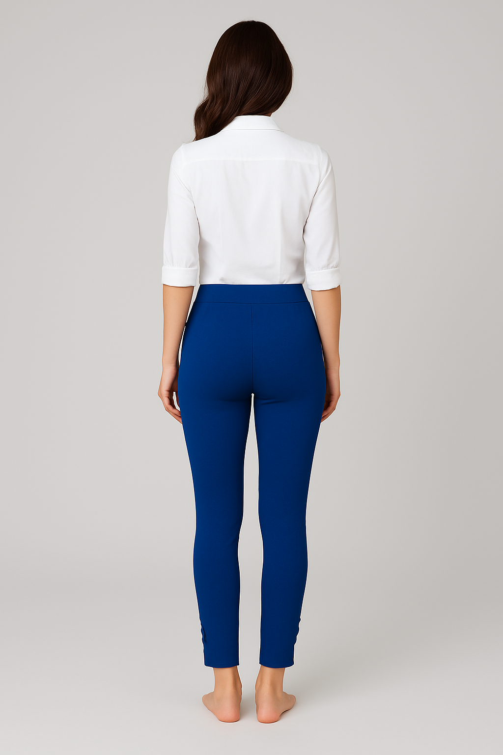 Crimson SleekFlex Button-Hem Stretch Potli Pants