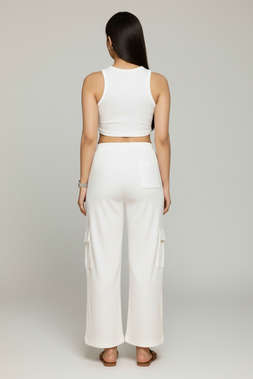 Zyra Bloom TrendRush Tank & 4-Pocket Cargo Pants Set