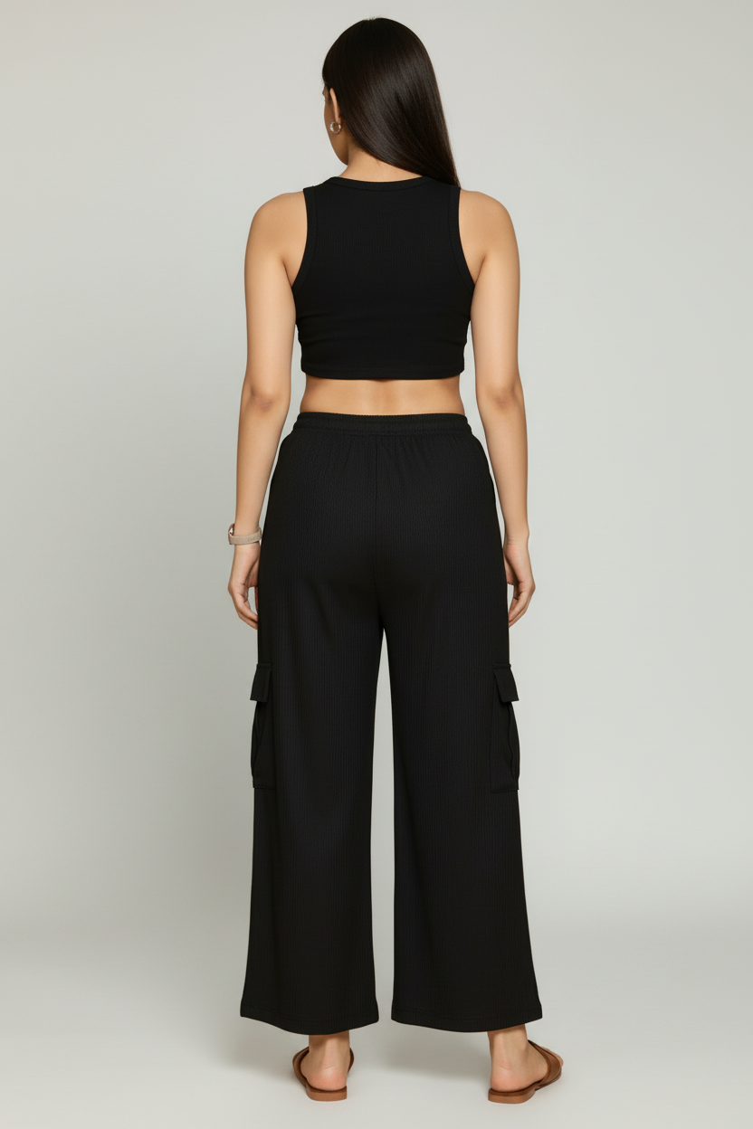 Zyra Bloom TrendRush Tank & 4-Pocket Cargo Pants Set