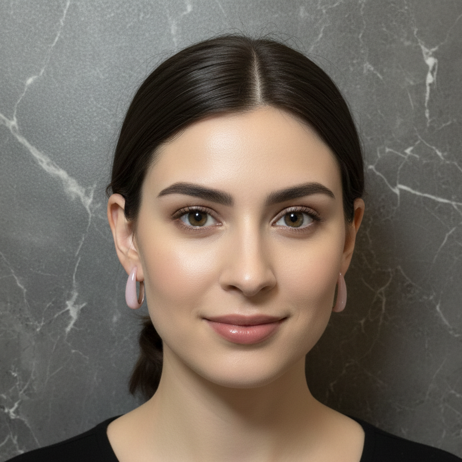 ZyraBloom Blush Drop Hoop Earrings