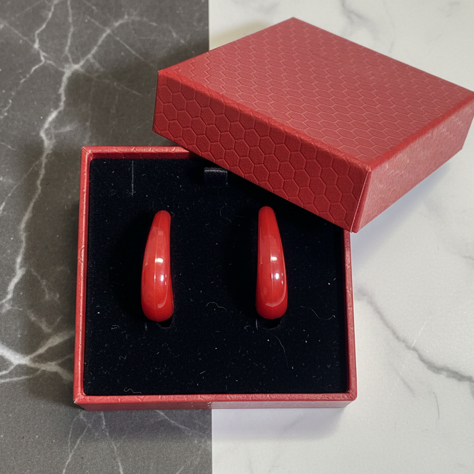 ZyraBloom Blush Drop Hoop Earrings