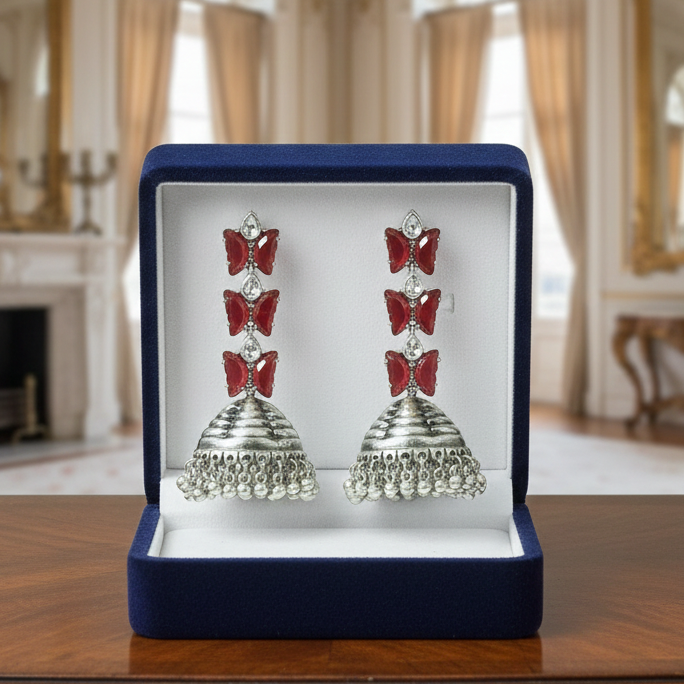 ZyraBloom Amber Wings Jhumka