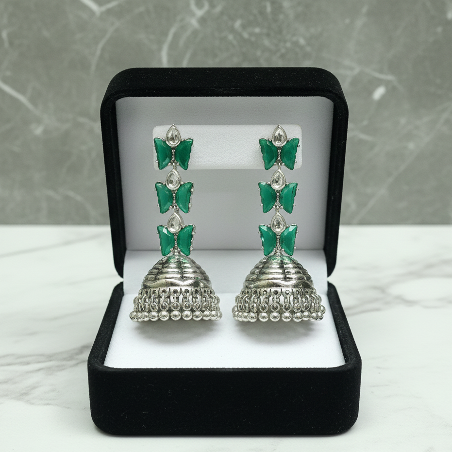 ZyraBloom Amber Wings Jhumka