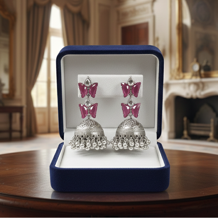 ZyraBloom Amber Wings Jhumka