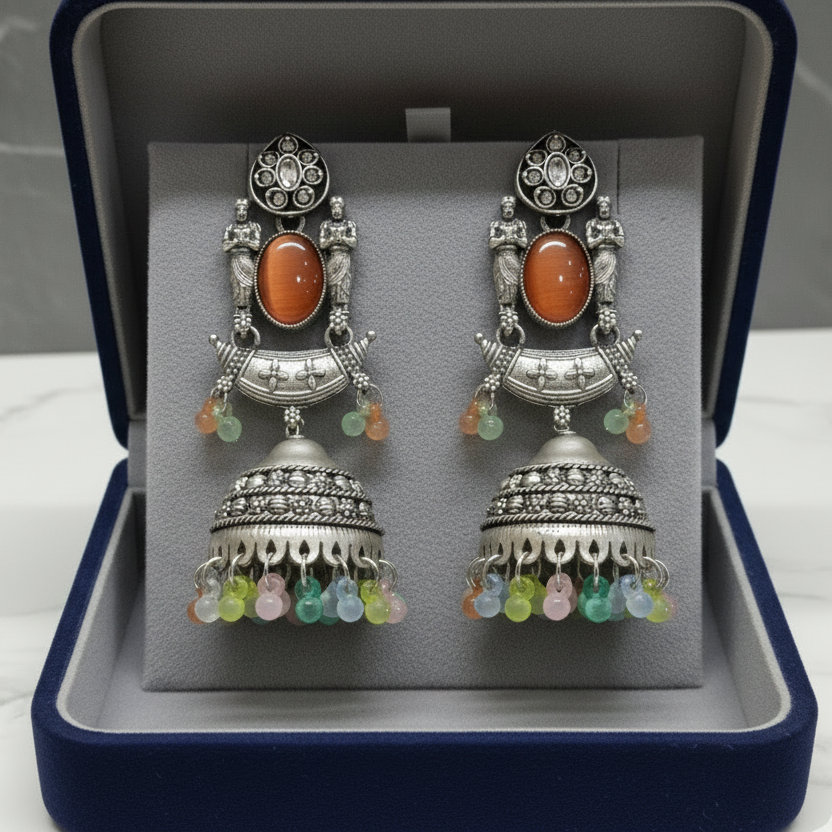 ZyraBloom Devi-Kriti Temple Earrings
