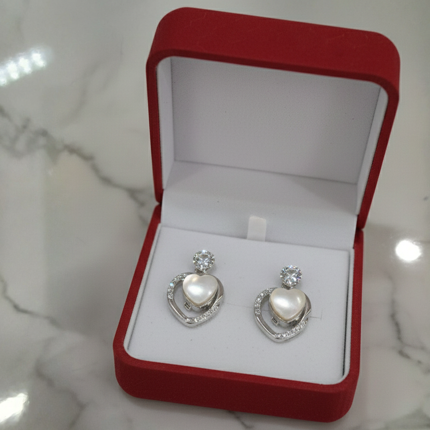 ZyraBloom Ivory Glow Zircon Earrings