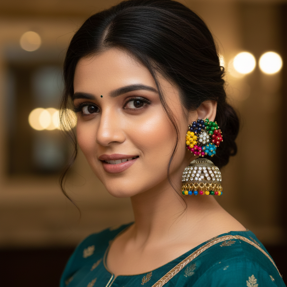 Zyra Bloom Spectrum Bloom Designer Jhumka
