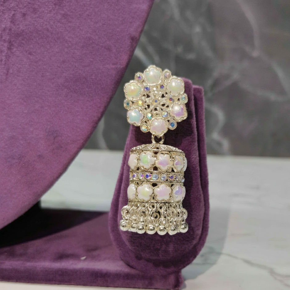 ZyraBloom Floral Glow Heritage Jhumka
