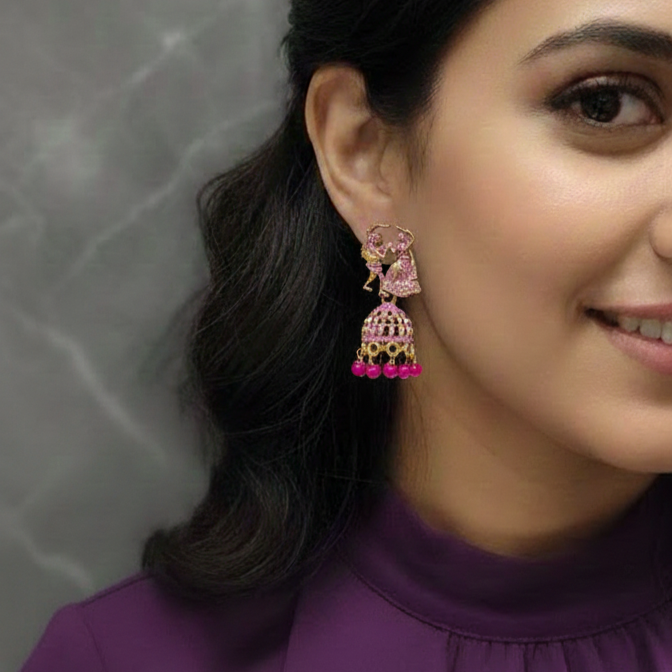 Zyra Bloon Radha Krishna Dance Jhumkis