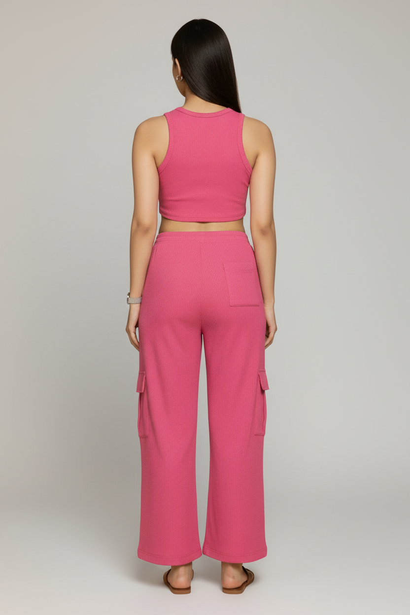 Zyra Bloom TrendRush Tank & 4-Pocket Cargo Pants Set