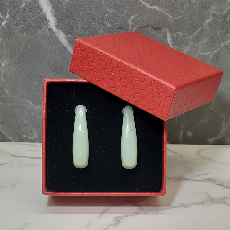 ZyraBloom Blush Drop Hoop Earrings