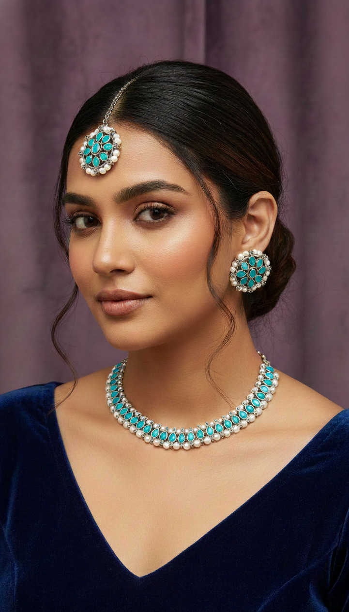 Zyra Bloom Neelam Moti Set