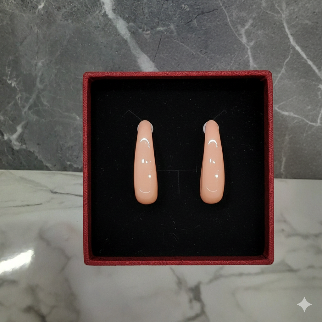 ZyraBloom Blush Drop Hoop Earrings