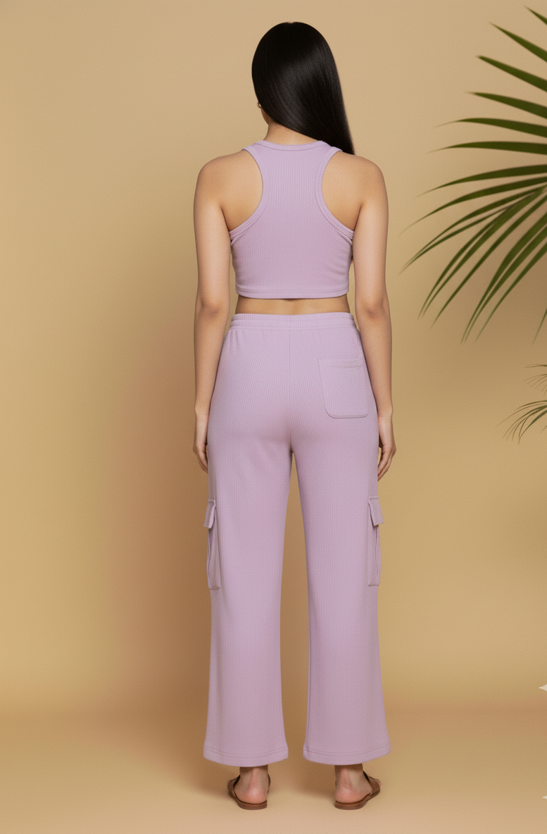 Zyra Bloom TrendRush Tank & 4-Pocket Cargo Pants Set