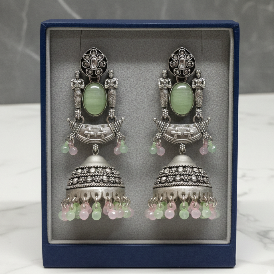 ZyraBloom Devi-Kriti Temple Earrings