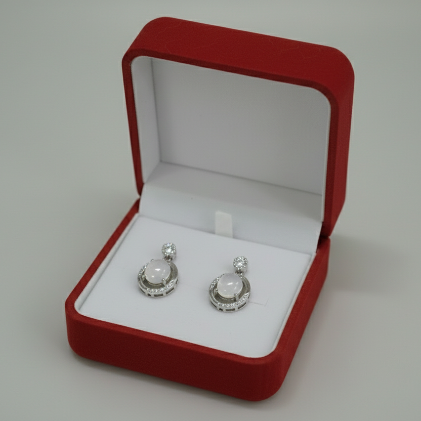 ZyraBloom Ivory Glow Zircon Earrings