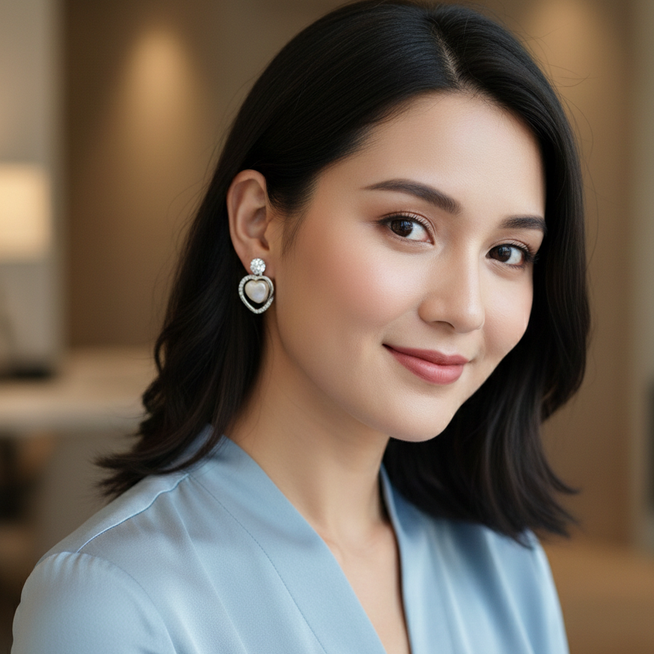 ZyraBloom Ivory Glow Zircon Earrings