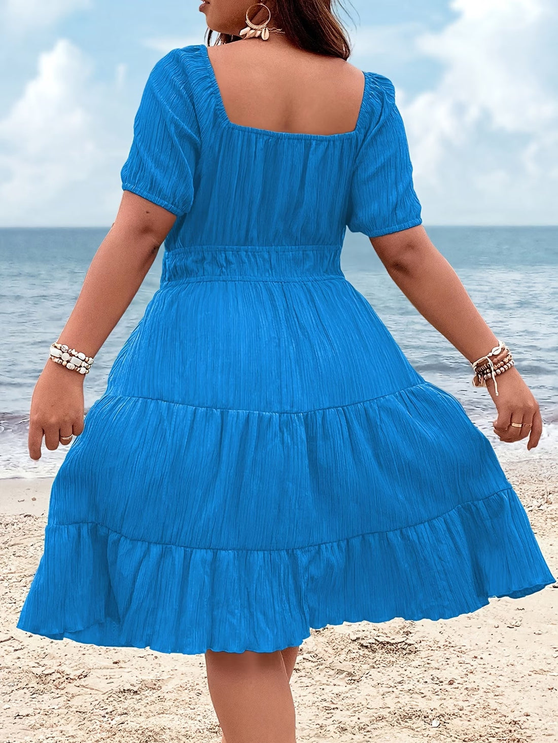 Women’s Plain Daily Short Sleeve SunDress